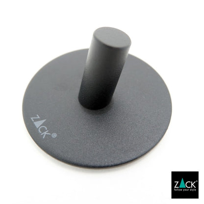 ZACK 40447 DUPLO ドイツZACK社製モダンデザインのタオルフック マットブラック(ラウンド) [業務用(60個セット)]