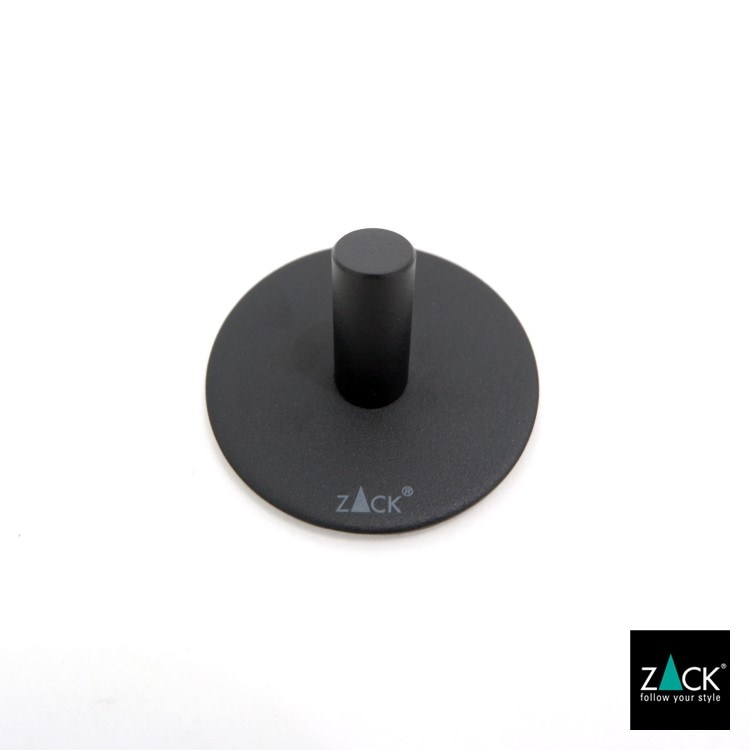 ZACK 40447 DUPLO ドイツZACK社製モダンデザインのタオルフック マットブラック(ラウンド) [在庫有り]