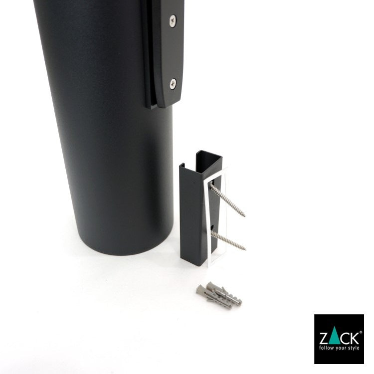 [サンプル品] ZACK 40448 TUBO ドイツZACK社製モダンデザインのトイレブラシ マットブラック 壁付けタイプ DIY [在庫有り]