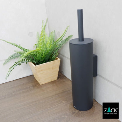 [サンプル品] ZACK 40448 TUBO ドイツZACK社製モダンデザインのトイレブラシ マットブラック 壁付けタイプ DIY [在庫有り]