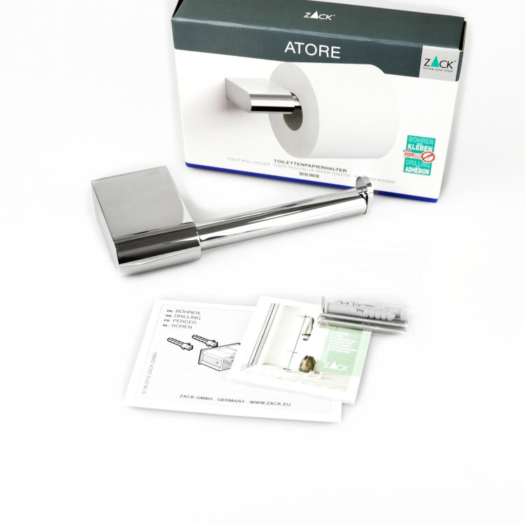 ZACK 40451 ATORE ドイツZACK社製モダンデザインのトイレットペーパーホルダー 壁付けタイプ DIY MP [在庫有り]