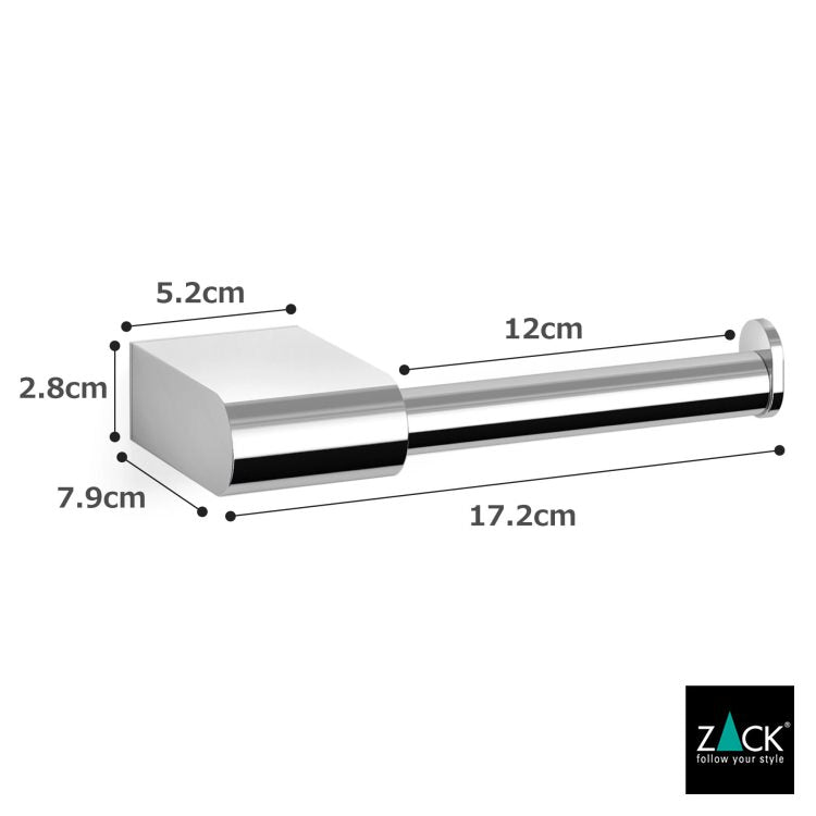 ZACK 40451 ATORE ドイツZACK社製モダンデザインのトイレットペーパーホルダー 壁付けタイプ DIY MP [在庫有り]