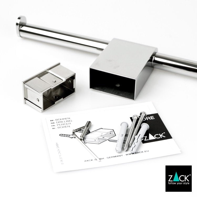 ZACK 40452 ATORE ドイツZACK社製モダンデザインのダブルトイレットペーパーホルダー 壁付けタイプ DIY MP [在庫有り]H1