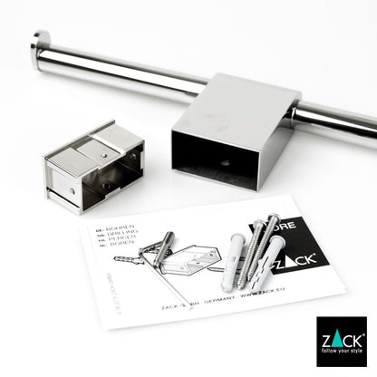 ZACK 40452 ATORE ドイツZACK社製モダンデザインのダブルトイレットペーパーホルダー 壁付けタイプ DIY MP [在庫有り]H1