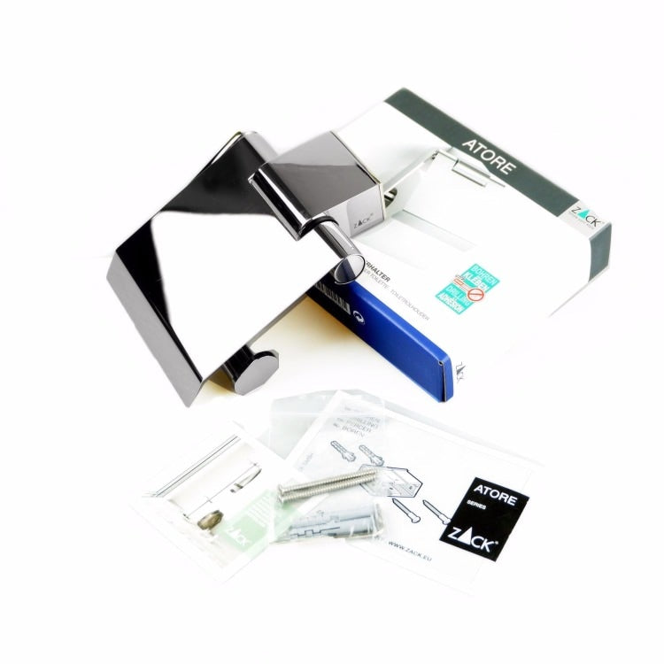 ZACK 40453 ATORE ドイツZACK社製モダンデザインのトイレットペーパーホルダー(フラップ付) 壁付けタイプ DIY MP [在庫有り] H2-13