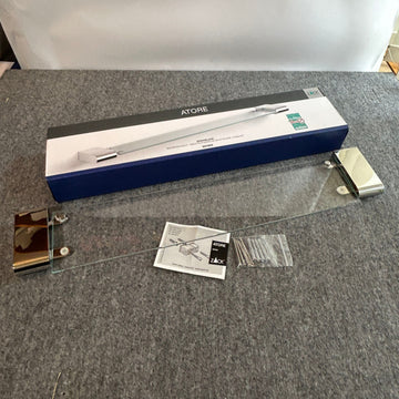 [SAMPLE] バスルームシェルフ｜ZACK 40456 ATORE MP ガラスのシェルフ シャワーラック バスルームラック バス収納備品置き 洗面収納 壁設置タイプ 幅65.2cm 高さ2.8cm 奥行き12cm 18/10ステンレス製 ミラーポリッシュ仕上げ H2-35