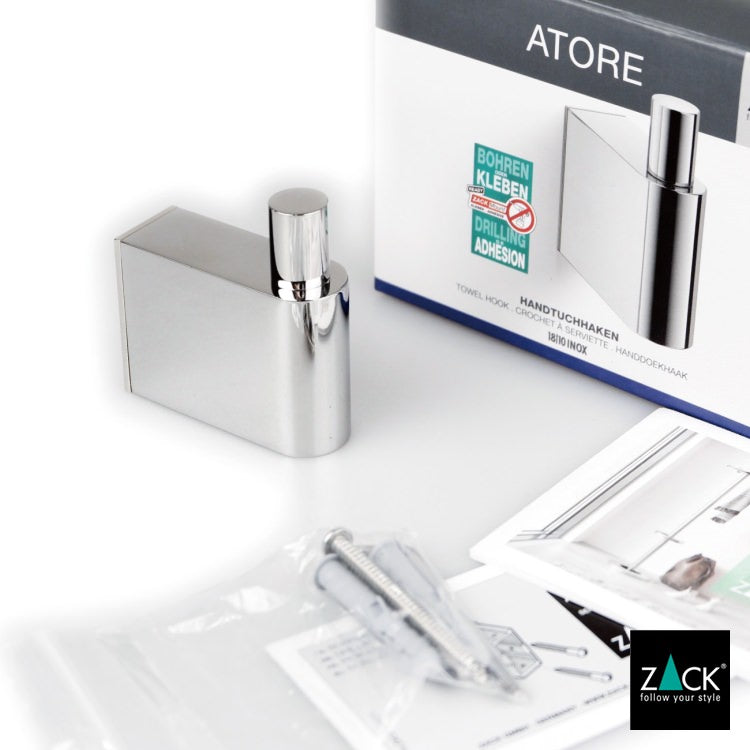 ZACK 40457 ATORE ドイツZACK社製モダンデザインのタオルフック 壁付けタイプ DIY MP [在庫有り] H2-94