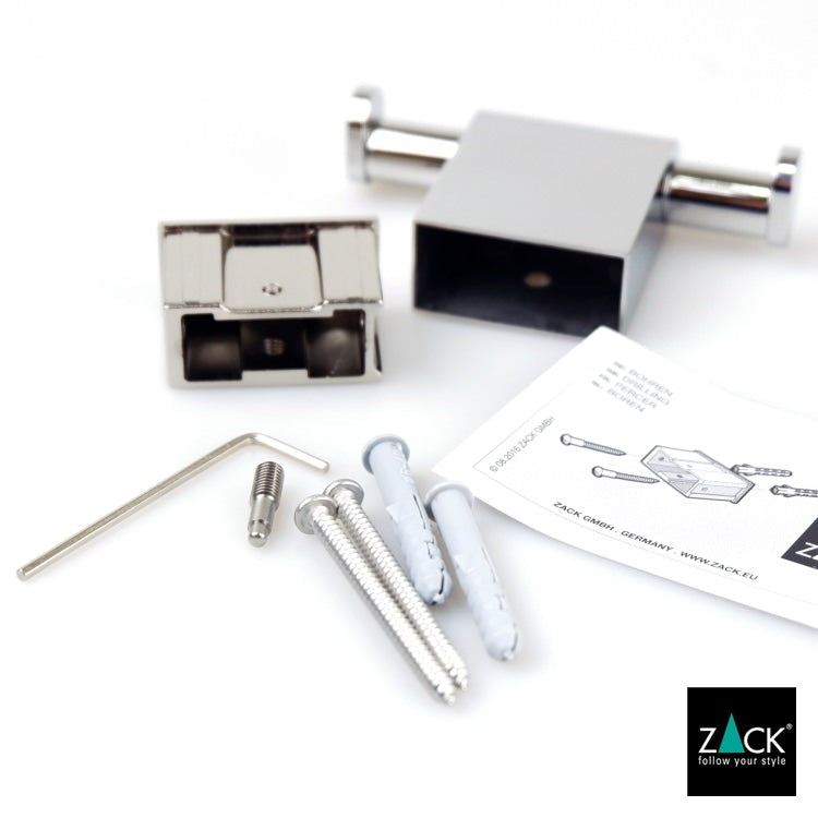 ZACK 40458 ATORE ドイツZACK社製モダンデザインのダブルタオルフック 壁付けタイプ DIY MP [在庫有り]H1