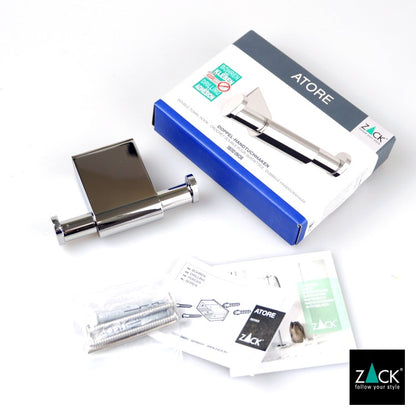ZACK 40458 ATORE ドイツZACK社製モダンデザインのダブルタオルフック 壁付けタイプ DIY MP [在庫有り]H1