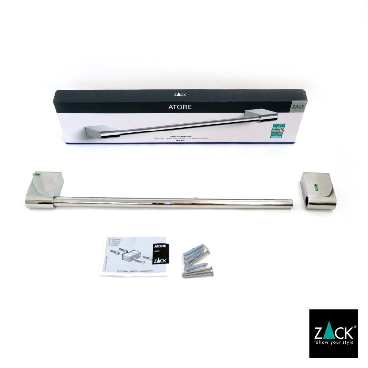 [サンプル品] ZACK 40459 ATORE ドイツZACK社製モダンデザインのタオルレール50cm 壁付けタイプ DIY MP [在庫有り]