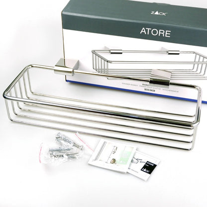 ZACK 40464 ATORE ドイツZACK社製モダンデザインのシャワーバスケットL 壁付けタイプ DIY MP [在庫有り]