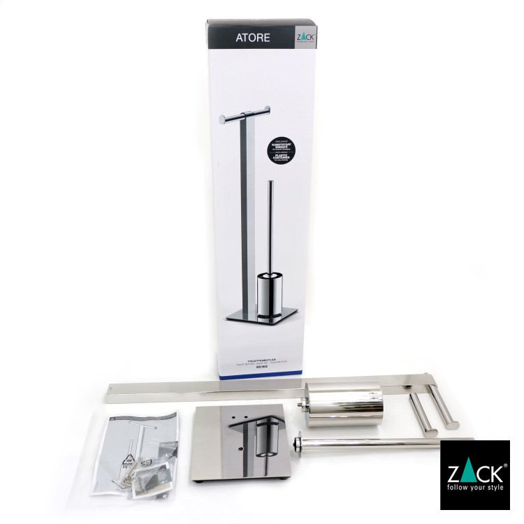ZACK 40473 ATORE ドイツZACK社製モダンデザインのトイレットペーパースタンド トイレットバトラー MP [在庫有り]