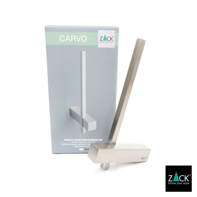 ZACK 40481 CARVO ドイツZACK社製モダンデザインのスペアトイレットペーパーホルダー 予備ロール 壁付けタイプ DIY HL [在庫有り]
