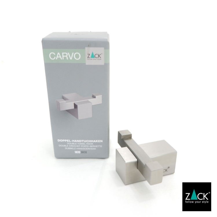 ZACK 40484 CARVO ドイツZACK社製モダンデザインのダブルタオルフック 壁付けタイプ DIY HL [在庫有り]