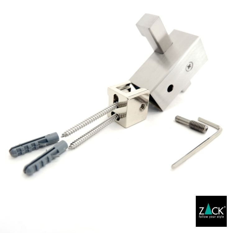 ZACK 40484 CARVO ドイツZACK社製モダンデザインのダブルタオルフック 壁付けタイプ DIY HL [在庫有り]