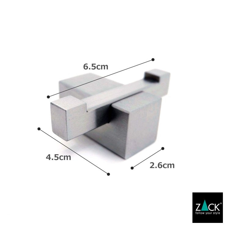 ZACK 40484 CARVO ドイツZACK社製モダンデザインのダブルタオルフック 壁付けタイプ DIY HL [在庫有り]