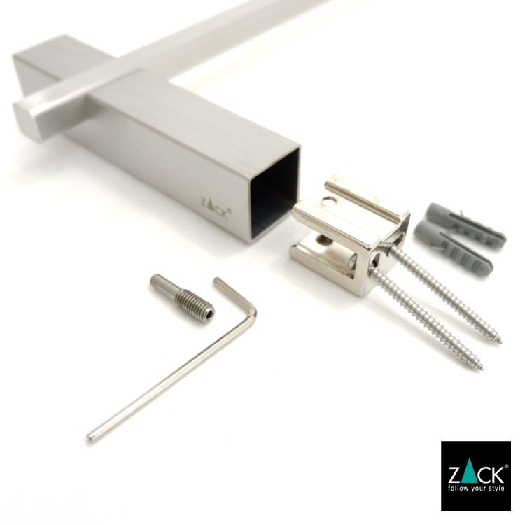 ZACK 40485 CARVO ドイツZACK社製モダンデザインのタオルレール50.8cm 壁付けタイプ DIY HL [在庫有り]H1