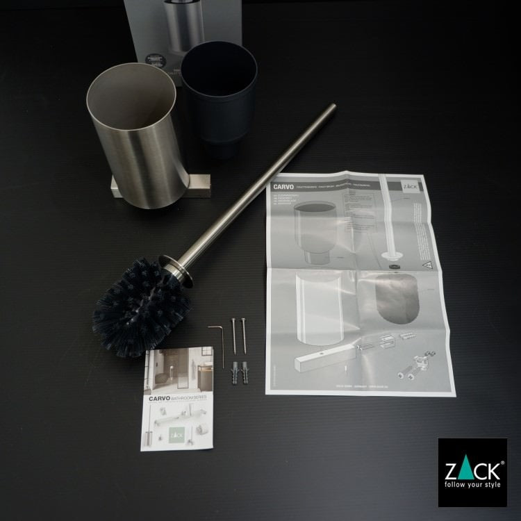 [サンプル品] ZACK 40487 CARVO ドイツZACK社製モダンデザインのトイレブラシ 壁付けタイプ DIY HL [在庫有り]