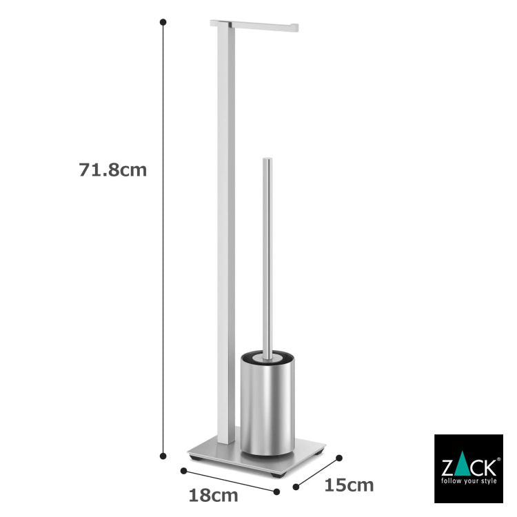 ZACK 40488 CARVO ドイツZACK社製モダンデザインのトイレットペーパースタンド トイレットバトラー HL [在庫有り]