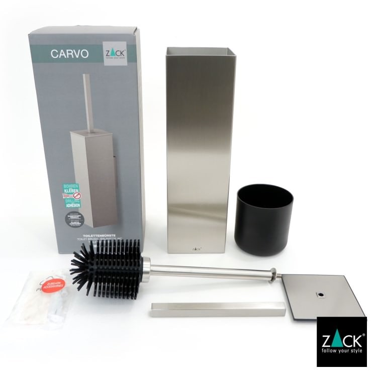 ZACK 40490 CARVO ドイツZACK社製モダンデザインのトイレブラシ 壁付けタイプ DIY HL [在庫有り]