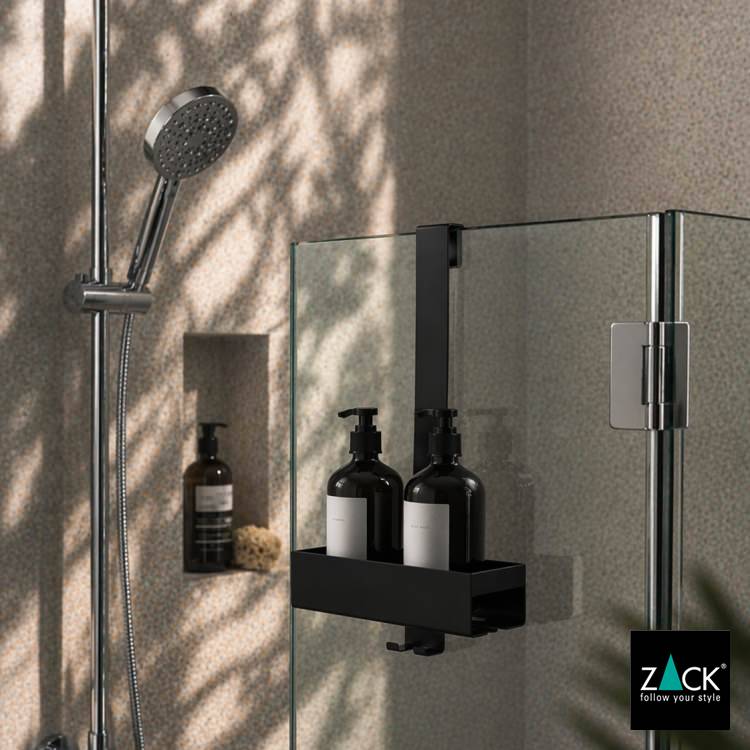 ZACK 40495 ALOS ドイツZACK社製モダンデザインのシャワーシェルフ マットブラック [お取寄せ]