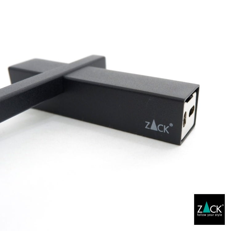 ZACK 40500 CARVO ドイツZACK社製モダンデザインのトイレットペーパーホルダー マットブラック 壁付けタイプ DIY [在庫有り]