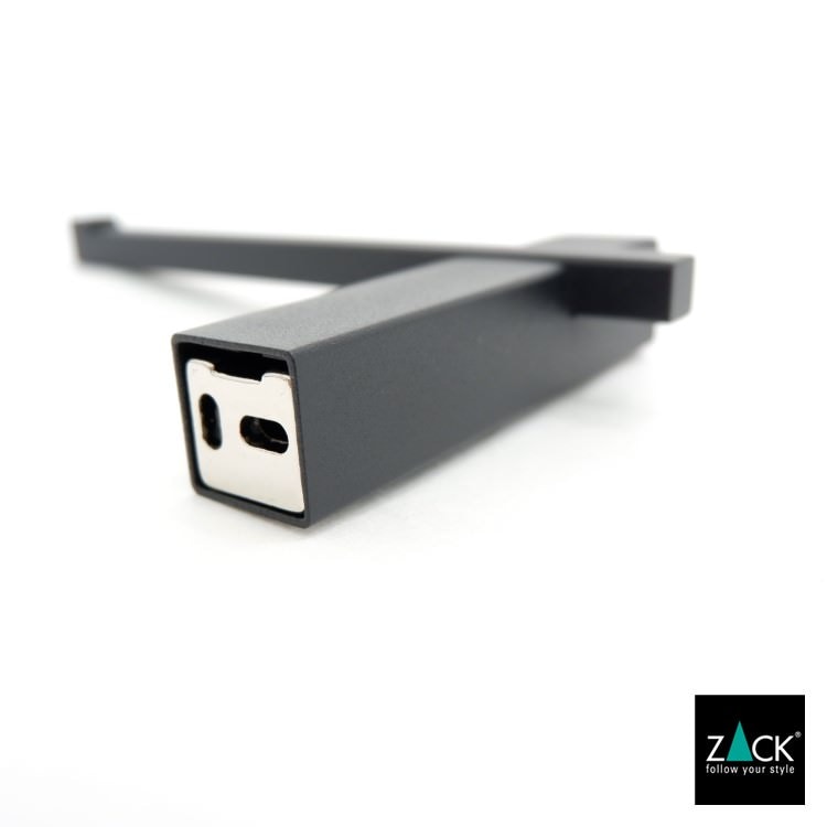 ZACK 40500 CARVO ドイツZACK社製モダンデザインのトイレットペーパーホルダー マットブラック 壁付けタイプ DIY [在庫有り]