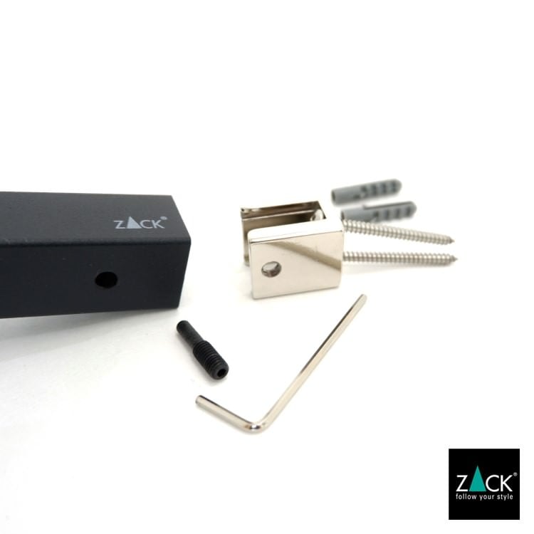 ZACK 40500 CARVO ドイツZACK社製モダンデザインのトイレットペーパーホルダー マットブラック 壁付けタイプ DIY [在庫有り]
