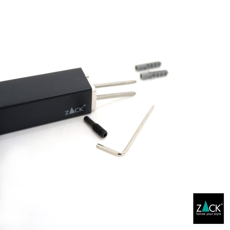 ZACK 40500 CARVO ドイツZACK社製モダンデザインのトイレットペーパーホルダー マットブラック 壁付けタイプ DIY [在庫有り]