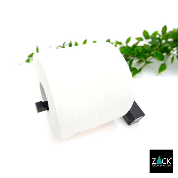 ZACK 40500 CARVO ドイツZACK社製モダンデザインのトイレットペーパーホルダー マットブラック 壁付けタイプ DIY [在庫有り]