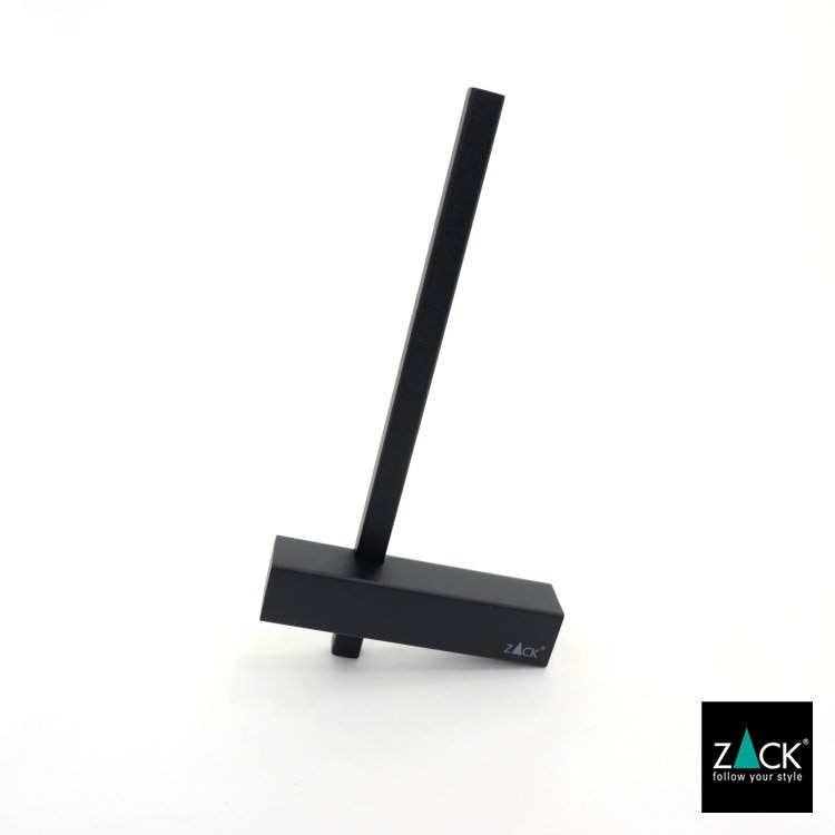 ZACK 40501 CARVO ドイツZACK社製モダンデザインのスペアトイレットペーパーホルダー マットブラック 壁付けタイプ DIY [在庫有り]