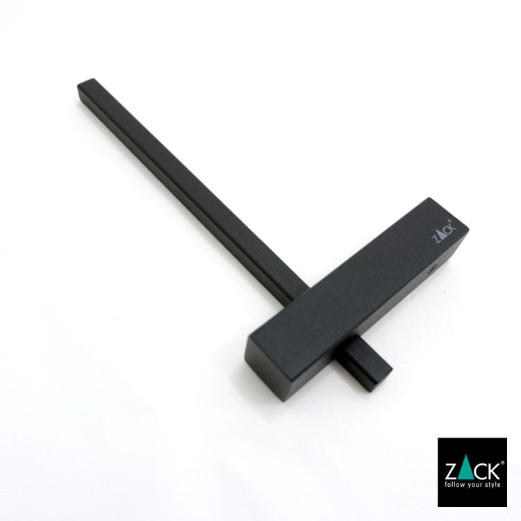 ZACK 40501 CARVO ドイツZACK社製モダンデザインのスペアトイレットペーパーホルダー マットブラック 壁付けタイプ DIY [在庫有り]