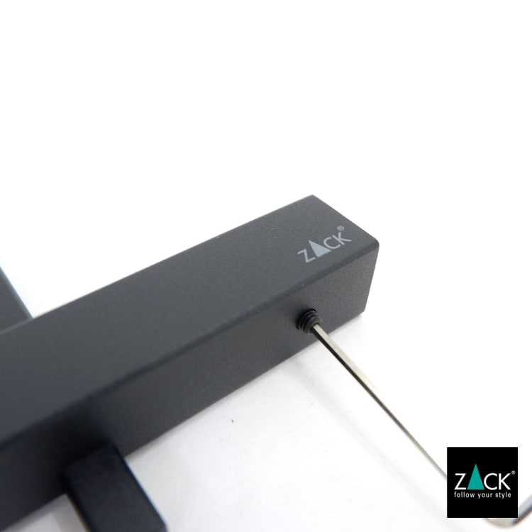 ZACK 40501 CARVO ドイツZACK社製モダンデザインのスペアトイレットペーパーホルダー マットブラック 壁付けタイプ DIY [在庫有り]