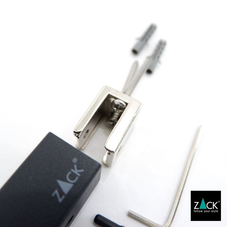 ZACK 40501 CARVO ドイツZACK社製モダンデザインのスペアトイレットペーパーホルダー マットブラック 壁付けタイプ DIY [在庫有り]