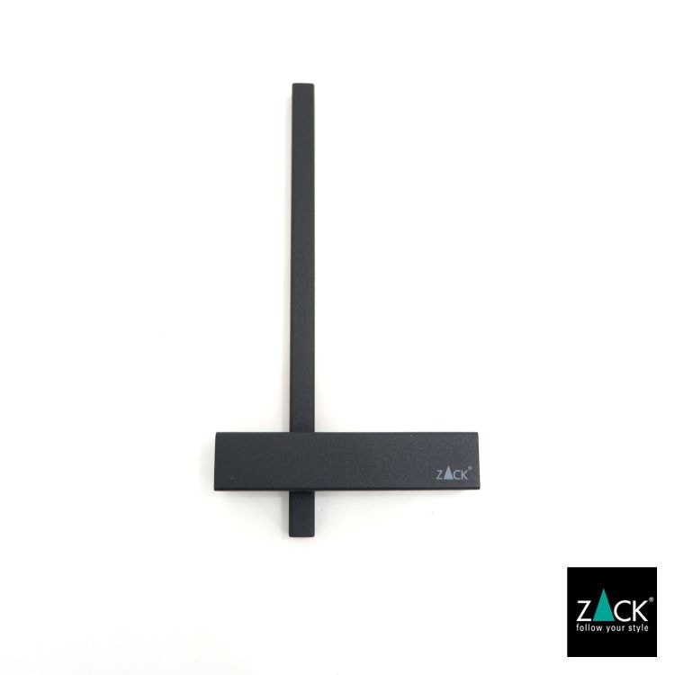 ZACK 40501 CARVO ドイツZACK社製モダンデザインのスペアトイレットペーパーホルダー マットブラック 壁付けタイプ DIY [在庫有り]