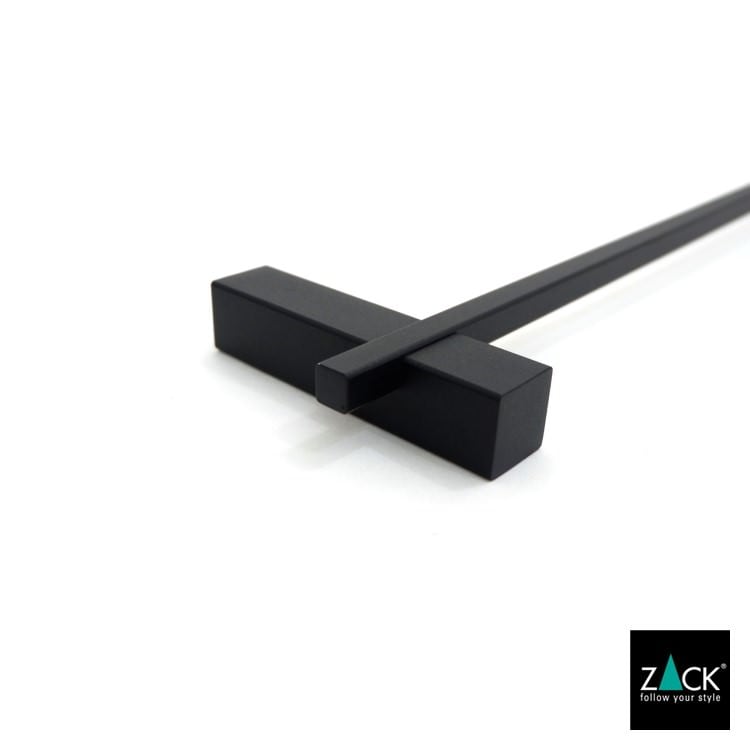 [サンプル品] ZACK 40502 CARVO ドイツZACK社製モダンデザインのタオルレール マットブラック65.8cm 壁付けタイプ DIY [在庫有り]