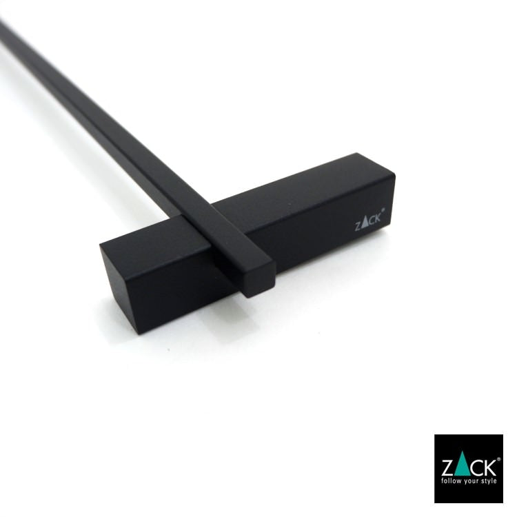 [サンプル品] ZACK 40502 CARVO ドイツZACK社製モダンデザインのタオルレール マットブラック65.8cm 壁付けタイプ DIY [在庫有り]