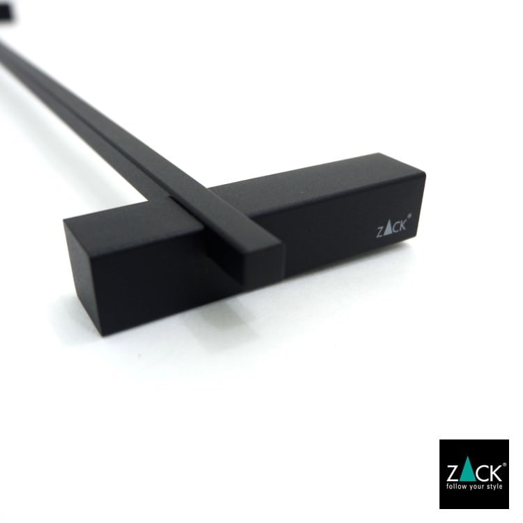 [サンプル品] ZACK 40502 CARVO ドイツZACK社製モダンデザインのタオルレール マットブラック65.8cm 壁付けタイプ DIY [在庫有り]