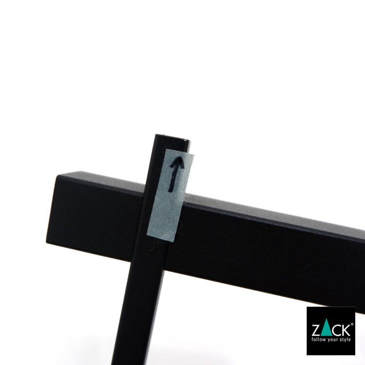 [サンプル品] ZACK 40502 CARVO ドイツZACK社製モダンデザインのタオルレール マットブラック65.8cm 壁付けタイプ DIY [在庫有り]