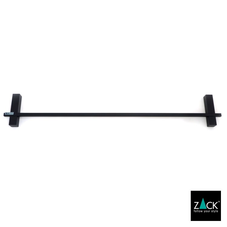 [サンプル品] ZACK 40502 CARVO ドイツZACK社製モダンデザインのタオルレール マットブラック65.8cm 壁付けタイプ DIY [在庫有り]