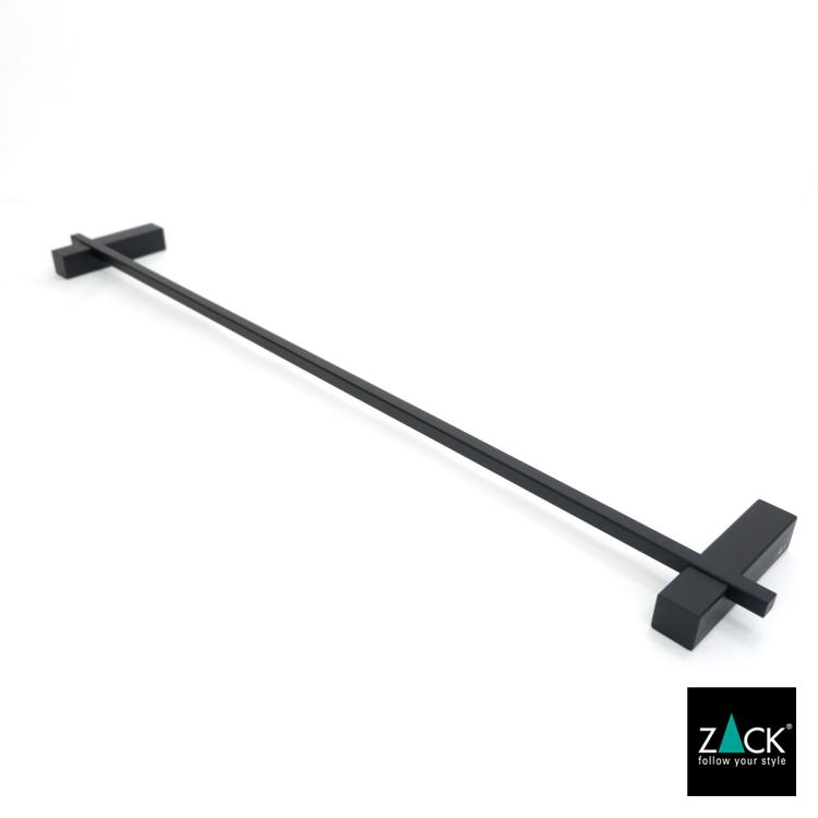 ZACK 40502 CARVO ドイツZACK社製モダンデザインのタオルレール マットブラック65.8cm 壁付けタイプ DIY [在庫有り] H2-46