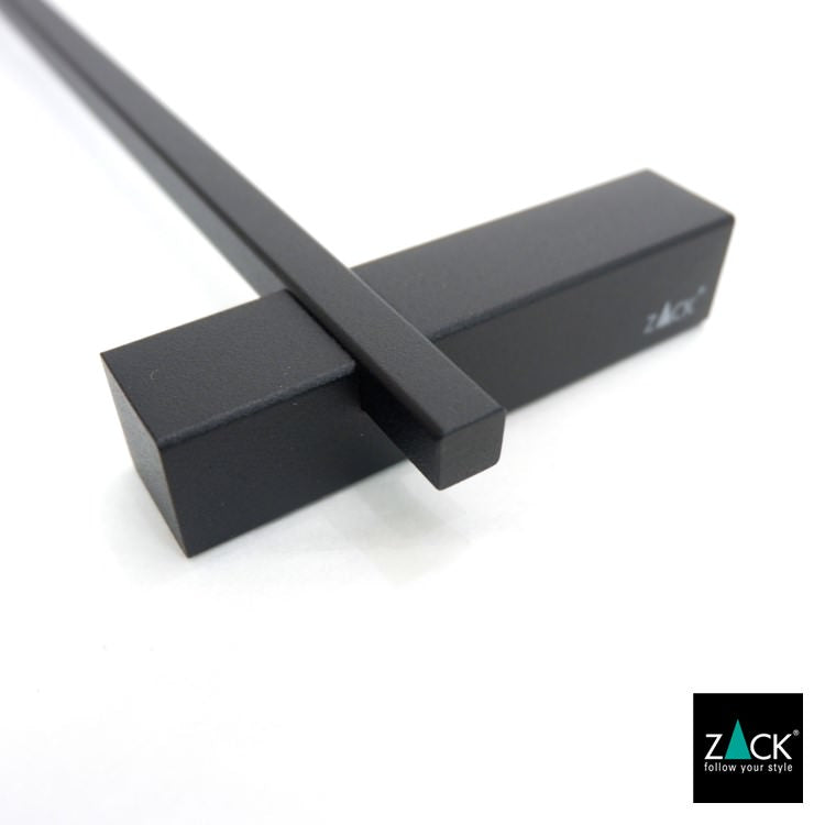ZACK 40502 CARVO ドイツZACK社製モダンデザインのタオルレール マットブラック65.8cm 壁付けタイプ DIY [在庫有り] H2-46