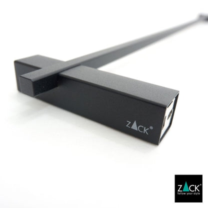 ZACK 40502 CARVO ドイツZACK社製モダンデザインのタオルレール マットブラック65.8cm 壁付けタイプ DIY H2-46 [在庫有り]