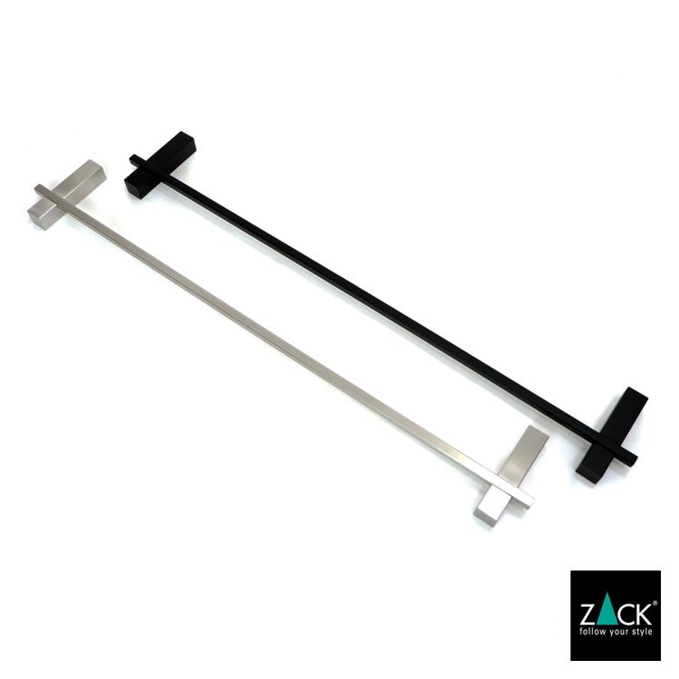 ZACK 40502 CARVO ドイツZACK社製モダンデザインのタオルレール マットブラック65.8cm 壁付けタイプ DIY [在庫有り] H2-46