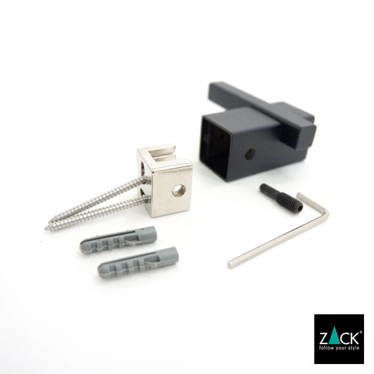 ZACK 40503 CARVO ドイツZACK社製モダンデザインのタオルフック マットブラック 壁付けタイプ DIY [お取寄せ]