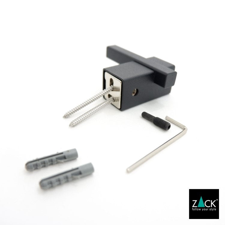 ZACK 40503 CARVO ドイツZACK社製モダンデザインのタオルフック マットブラック 壁付けタイプ DIY [お取寄せ]