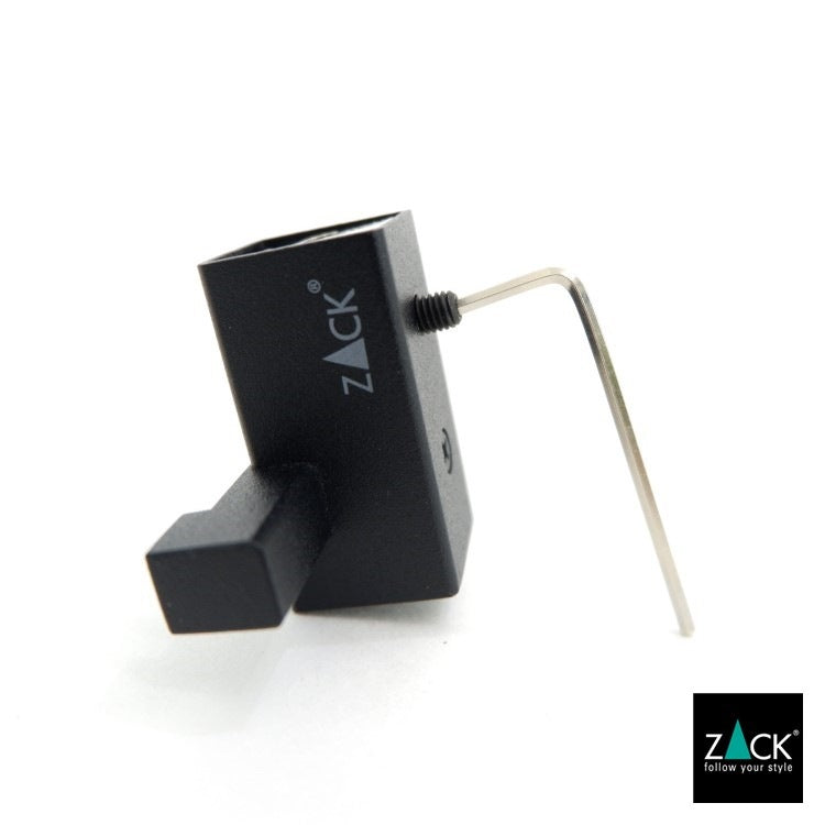 ZACK 40504 CARVO ドイツZACK社製モダンデザインのダブルタオルフック マットブラック 壁付けタイプ DIY [在庫有り]