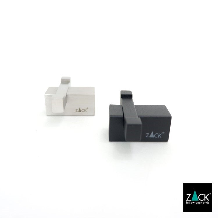 ZACK 40504 CARVO ドイツZACK社製モダンデザインのダブルタオルフック マットブラック 壁付けタイプ DIY [在庫有り]