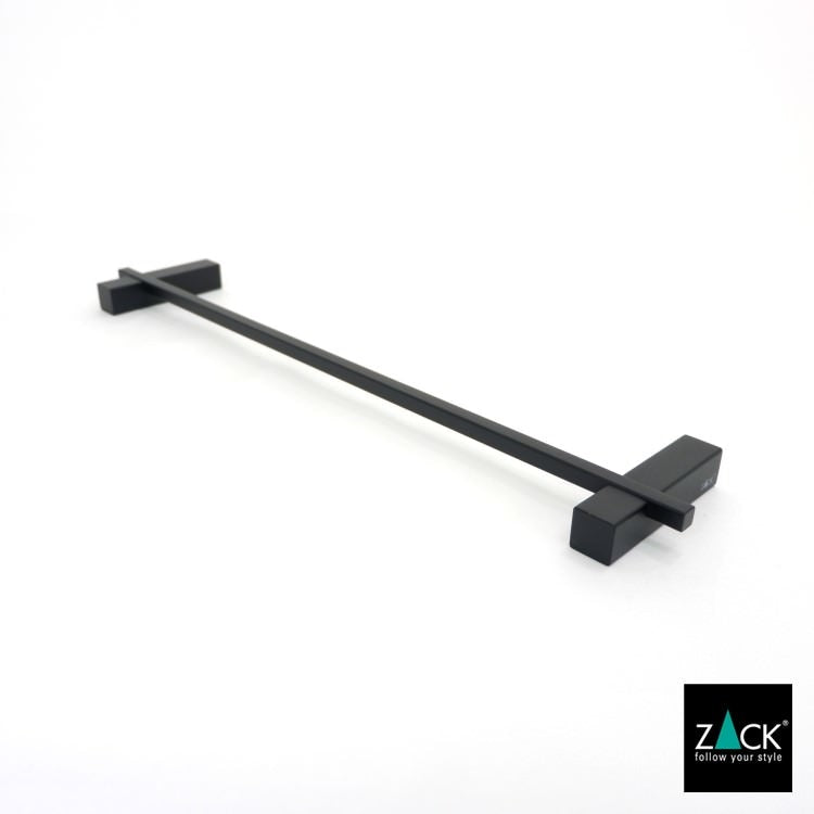 ZACK 40505 CARVO ドイツZACK社製モダンデザインのタオルレール マットブラック50.8cm 壁付けタイプ DIY [お取寄せ]