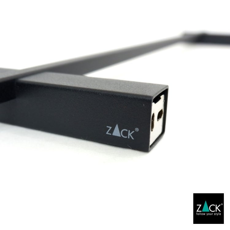 ZACK 40505 CARVO ドイツZACK社製モダンデザインのタオルレール マットブラック50.8cm 壁付けタイプ DIY [お取寄せ]